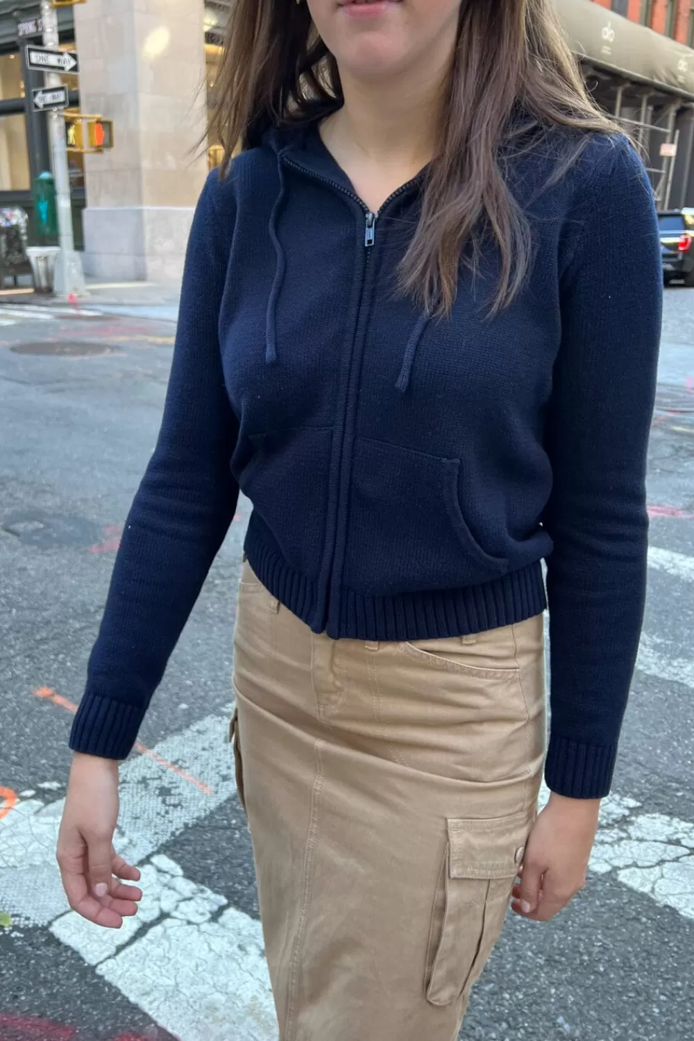 Brandy Melville Alana Zip-Up Sweater