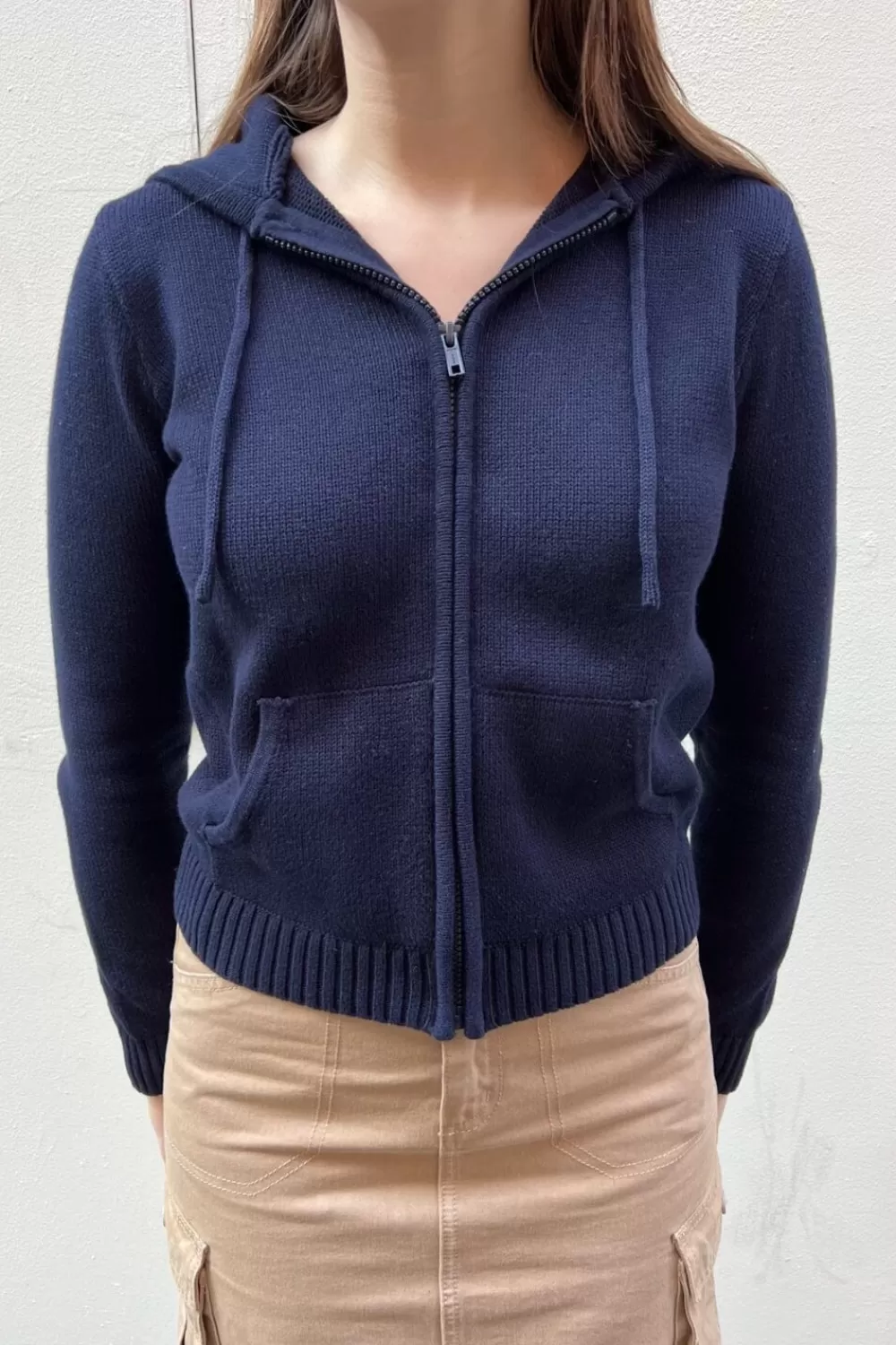 Brandy Melville Alana Zip-Up Sweater