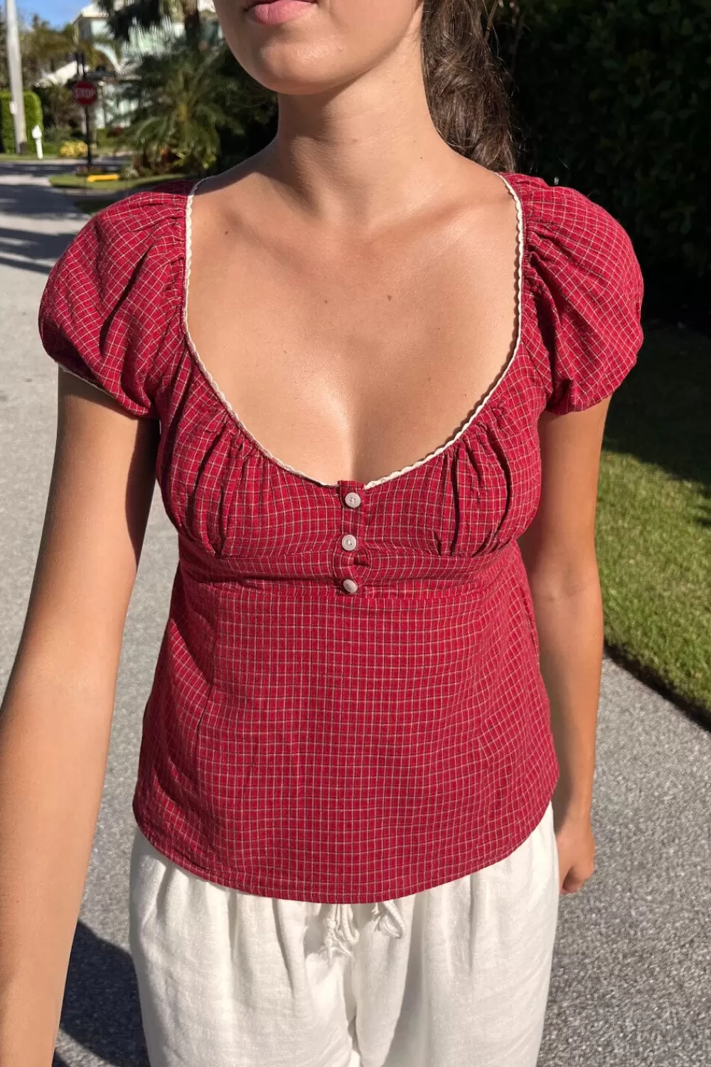 Brandy Melville Blair Plaid Top