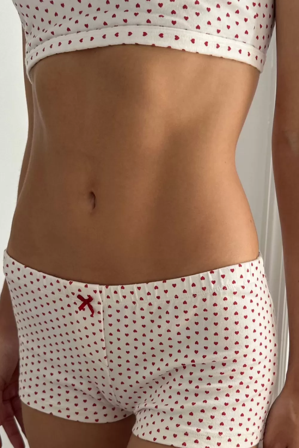 Brandy Melville Bow Heart Boxer Underwear