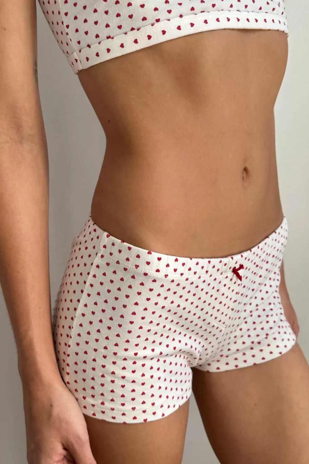 Brandy Melville Bow Heart Boxer Underwear