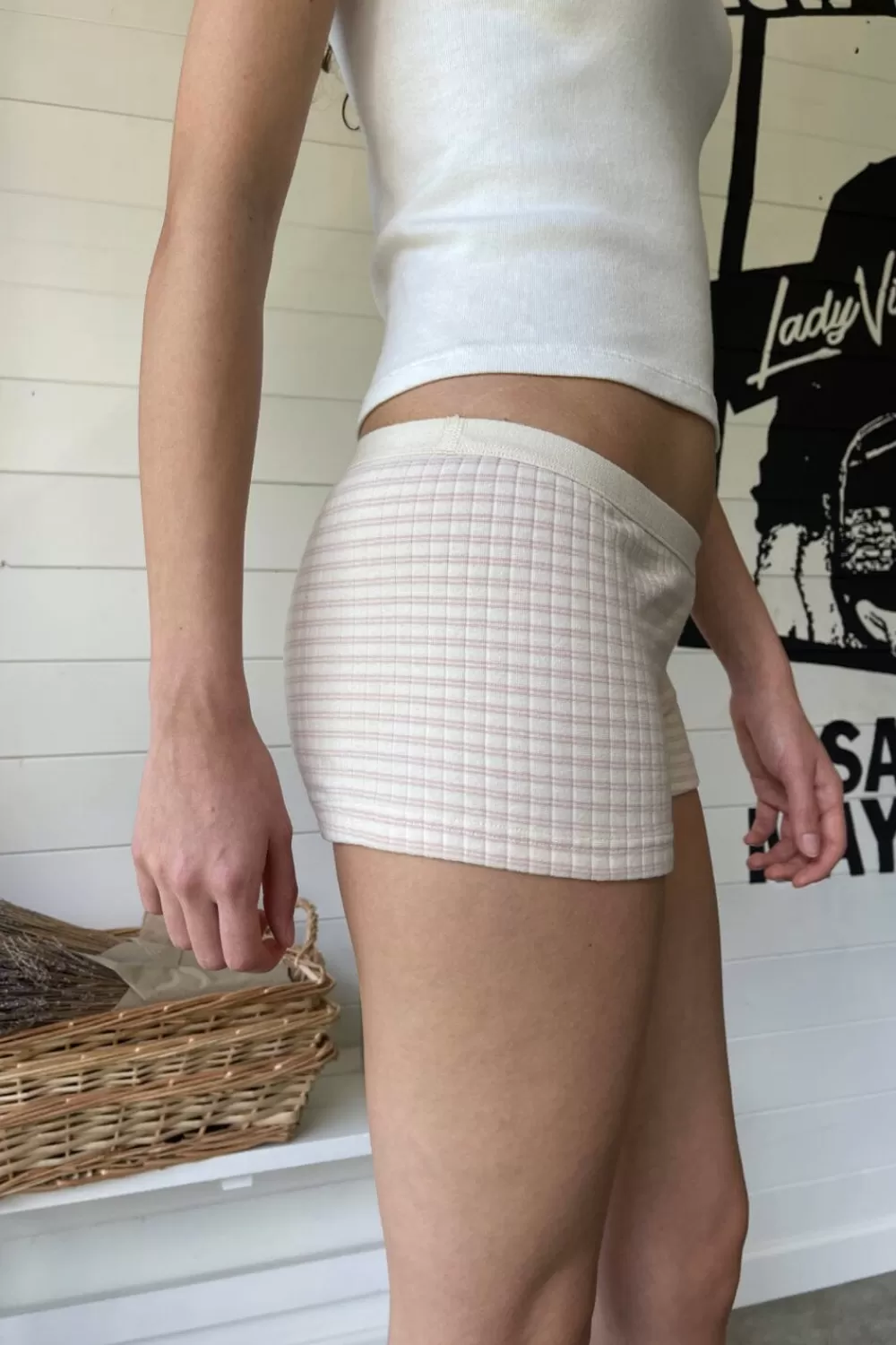 Brandy Melville Boy Short Thick Ribbed Striped Underwear