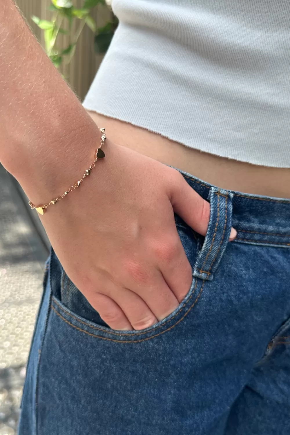 Brandy Melville Heart Charm Bracelet