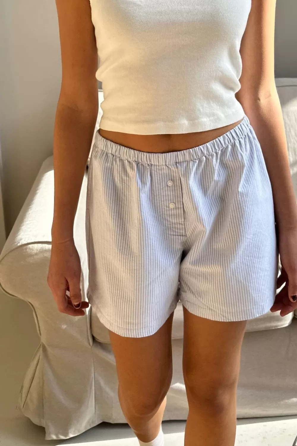 Brandy Melville Keira Long Striped Boxer Shorts