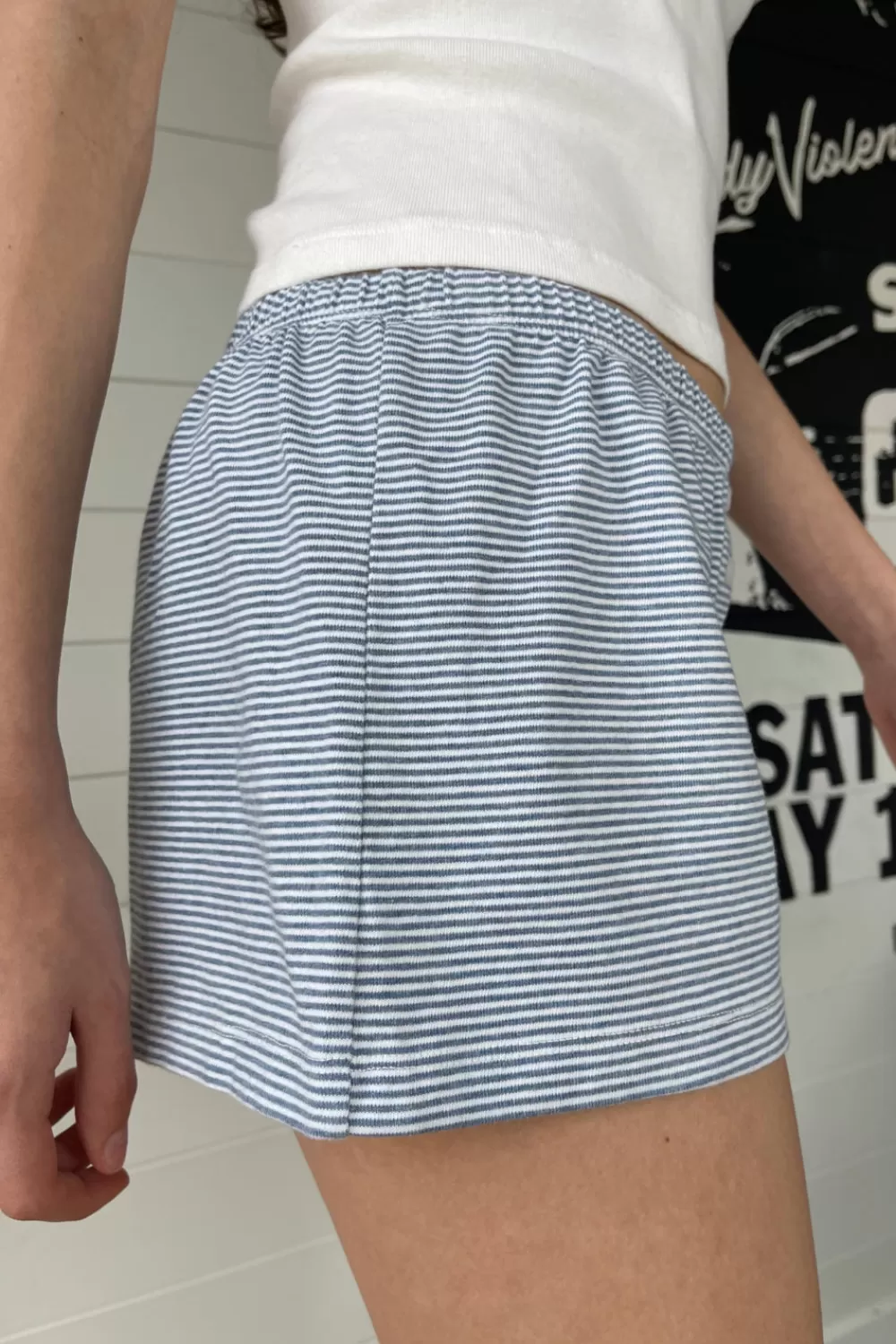 Brandy Melville Keira Striped Sweatshorts