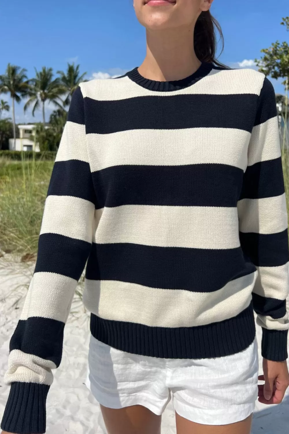 Brandy Melville Martha Cotton Thick Stripe Sweater