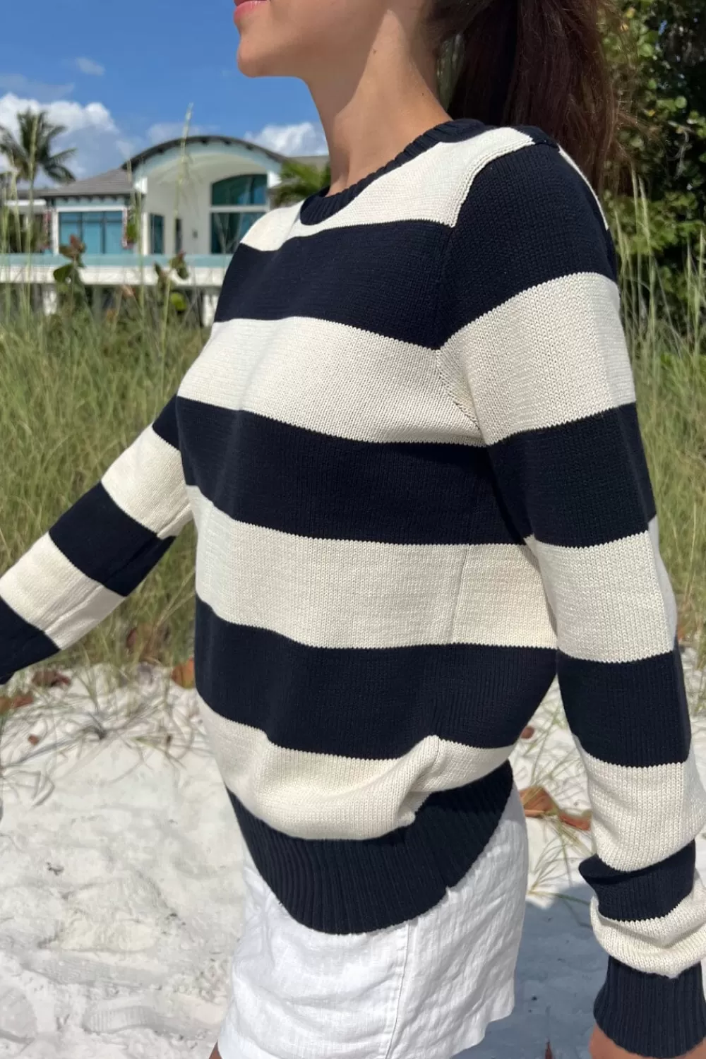 Brandy Melville Martha Cotton Thick Stripe Sweater