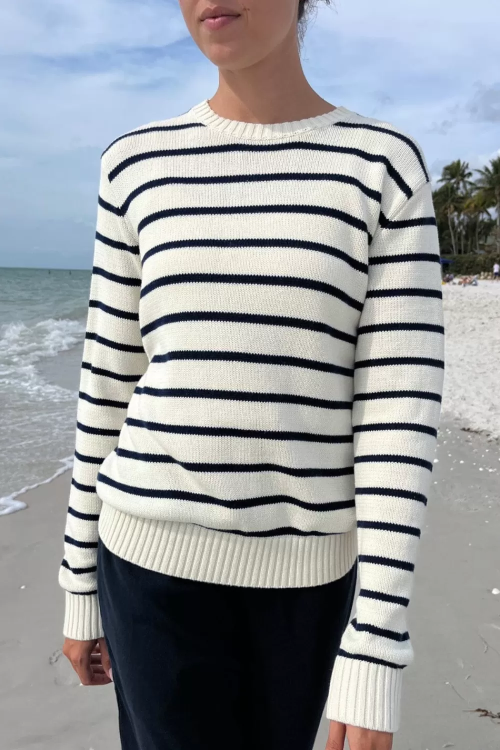 Brandy Melville Martha Cotton Thin Stripe Sweater