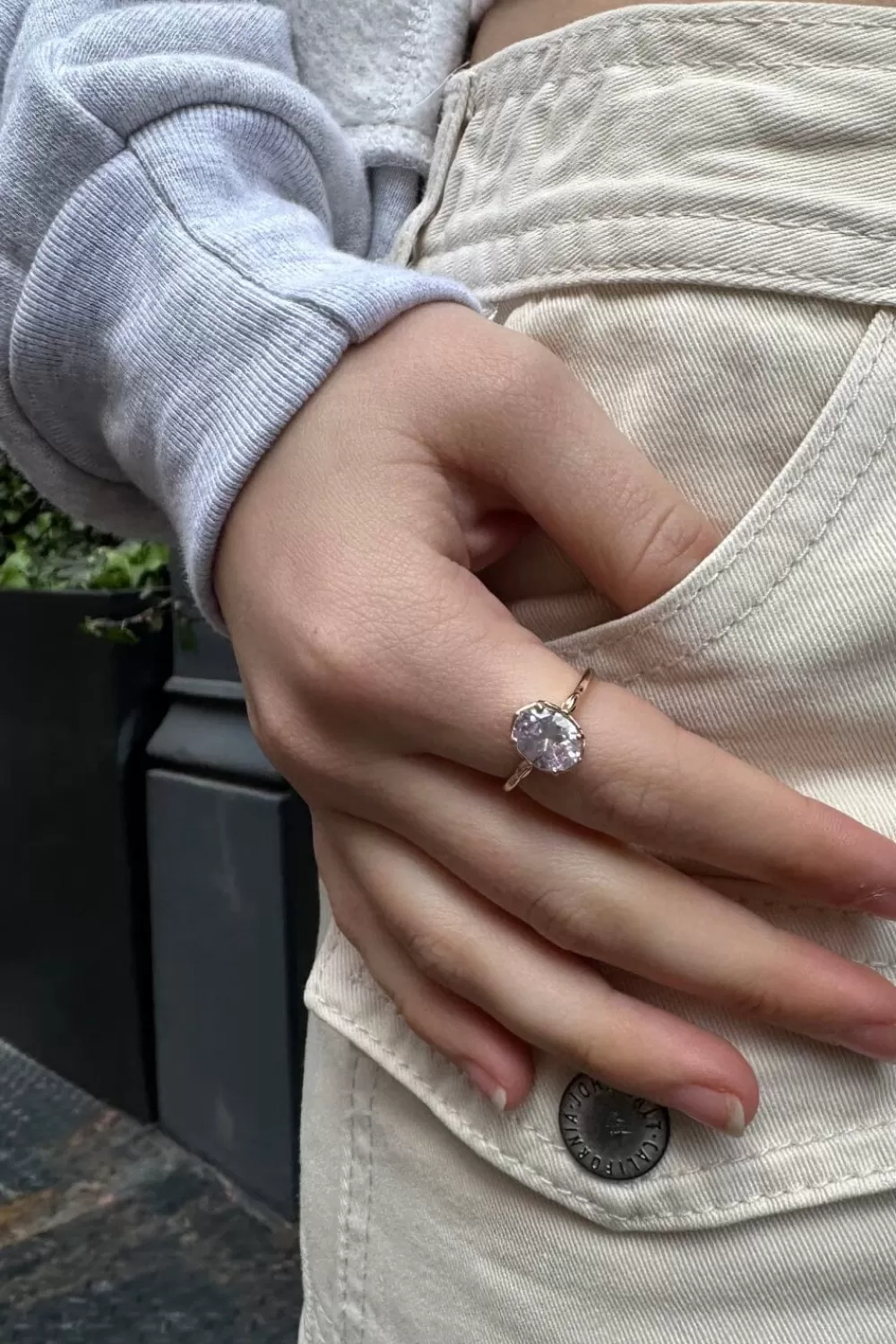 Brandy Melville Opal Diamond Ring