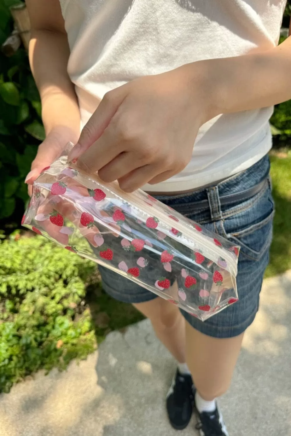 Brandy Melville Strawberry Pencil Case