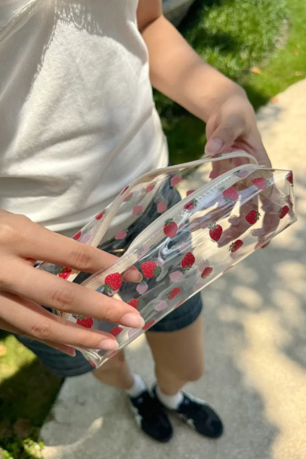 Brandy Melville Strawberry Pencil Case