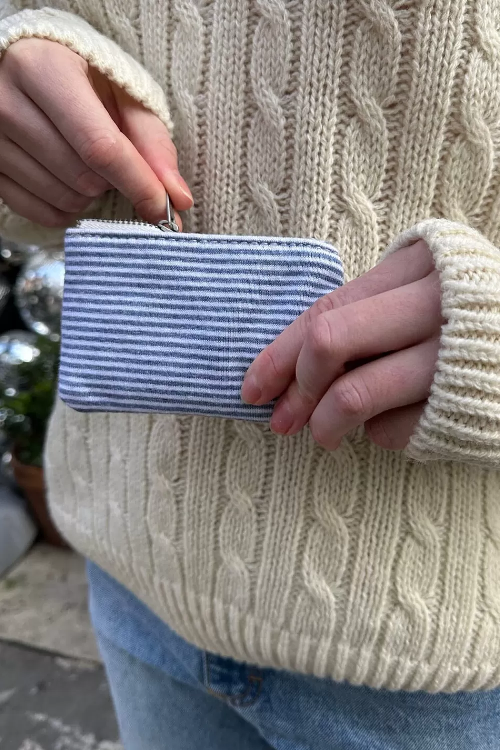 Brandy Melville Striped Coin Purse