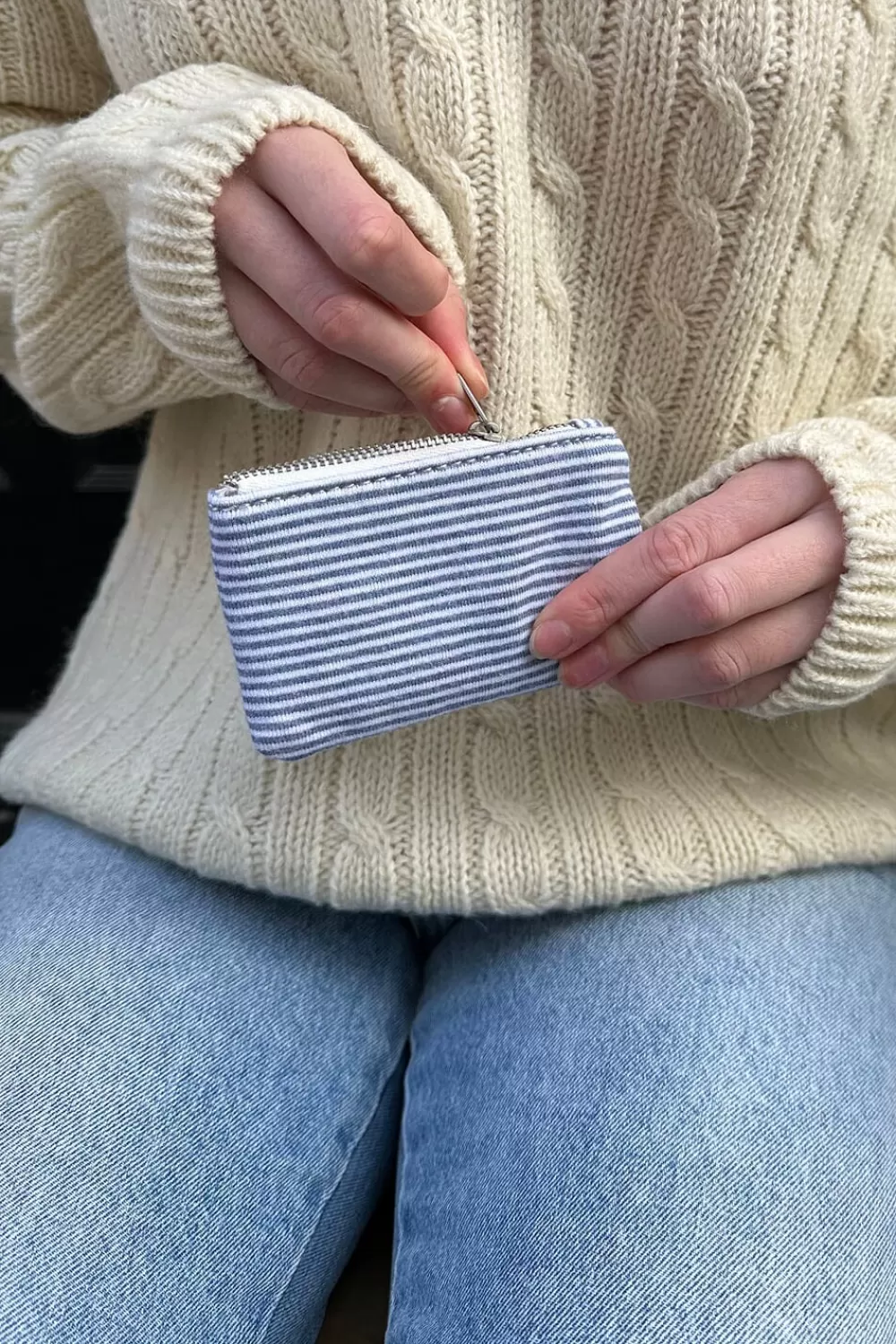 Brandy Melville Striped Coin Purse