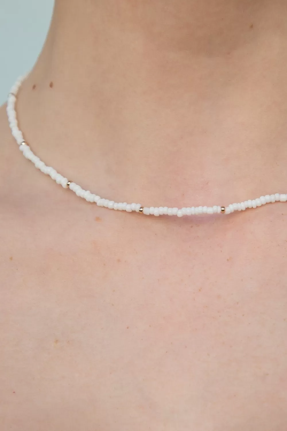 Brandy Melville White Bead Necklace