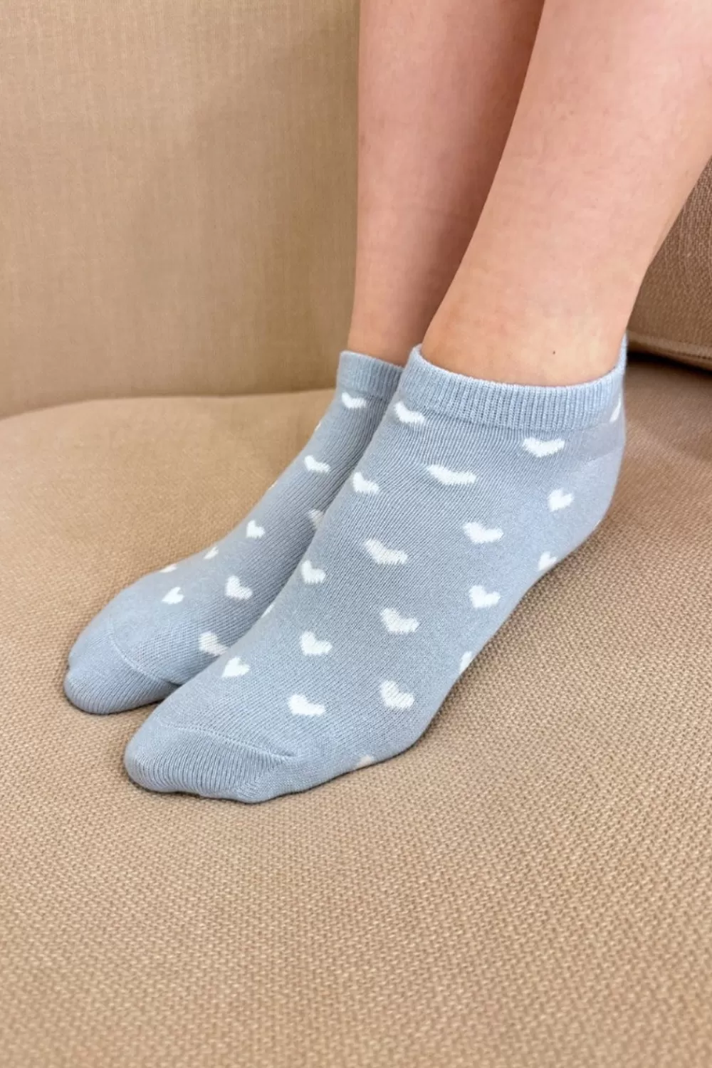 Brandy Melville White Heart Socks